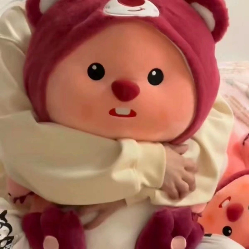 Плюшевая игрушка «Клубничный бобр» с рубином, милая кукла для мужчин и женщин, подарки на день рождения