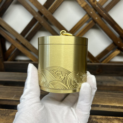 Brass ashtray with cover, anti-fly ash metal, pure brass ashtray, vehicle-mounted, office, home living room