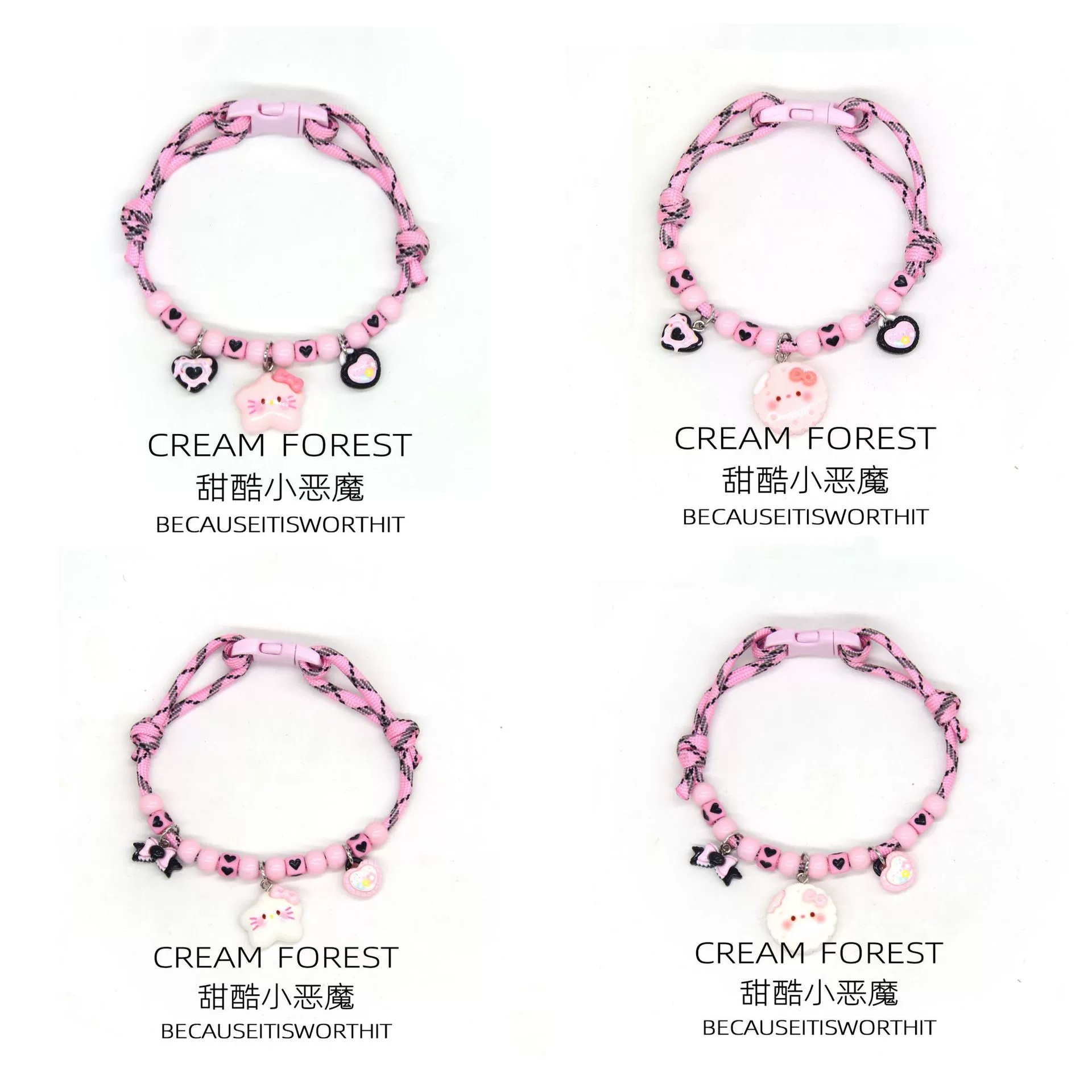 Ошейник для собаки, милый кулон со звездой, розовый, черный, милый, крутой стиль, ожерелье, украшение на ошейник для кошек, регулируемый бишон