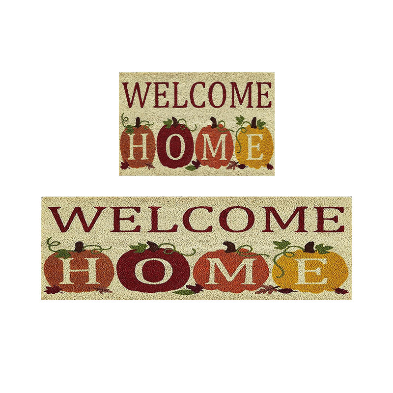 Cross-Border Temu Hot-Selling American Crystal Velvet Floor Mats, Kitchen Water-Absorbing and Oil-Absorbing Easy-Care Floor Mats, Two-Piece Set Can Be Shipped on Behalf of Others