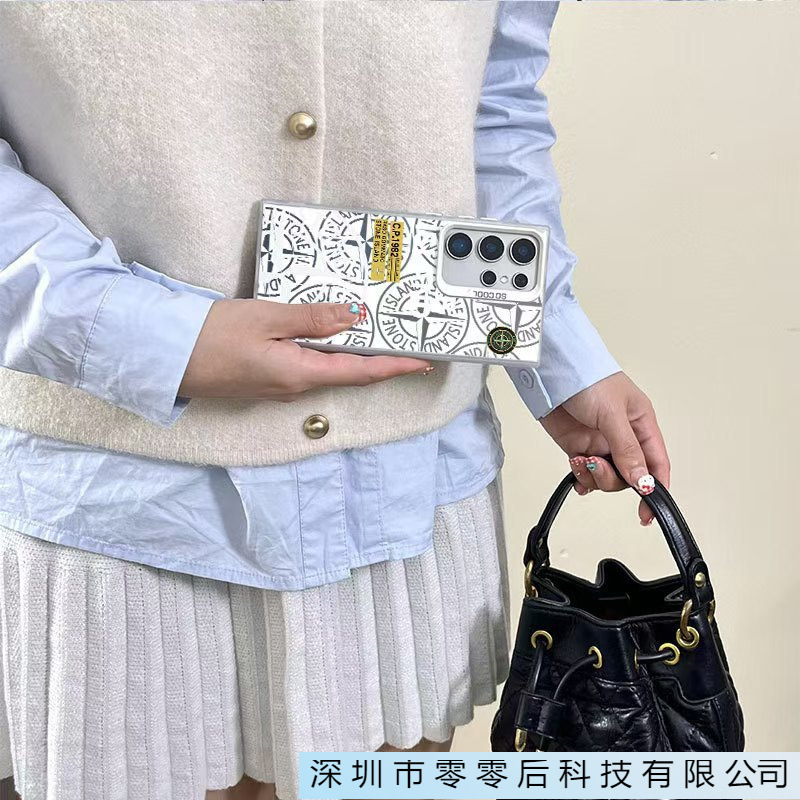 Fashionable Brand Compass Suitable for Samsung Galaxy S25Ultra Mobile Phone Case Samsungs24 Cross-Border A55/A56/