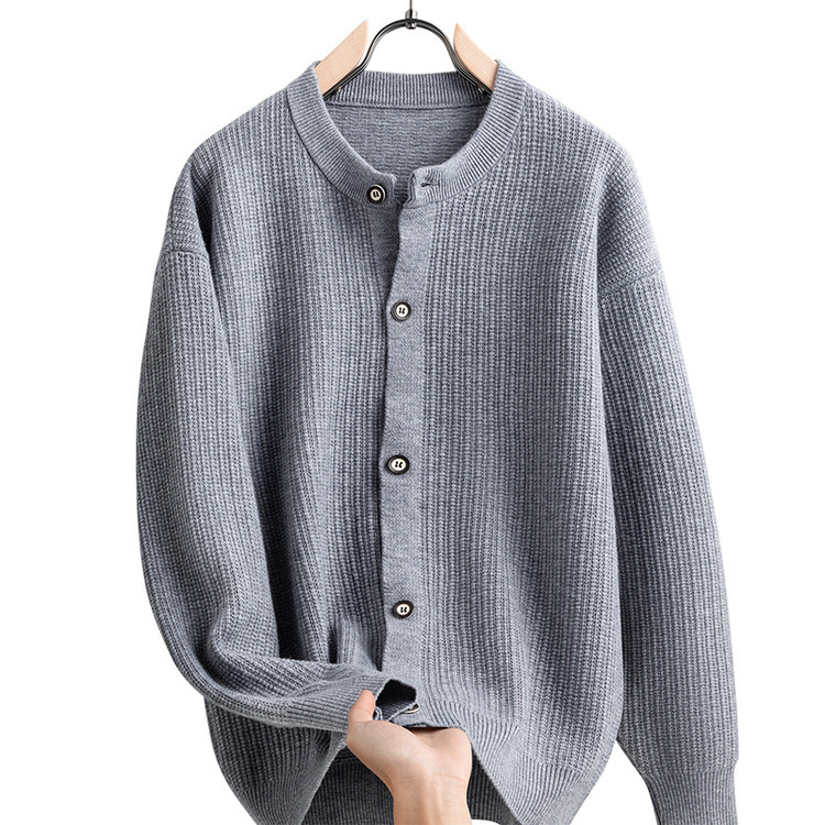 Cardigan de punto de hombre otoño y invierno estilo coreano suéter de moda chaqueta hombre casual suéter de punto universal