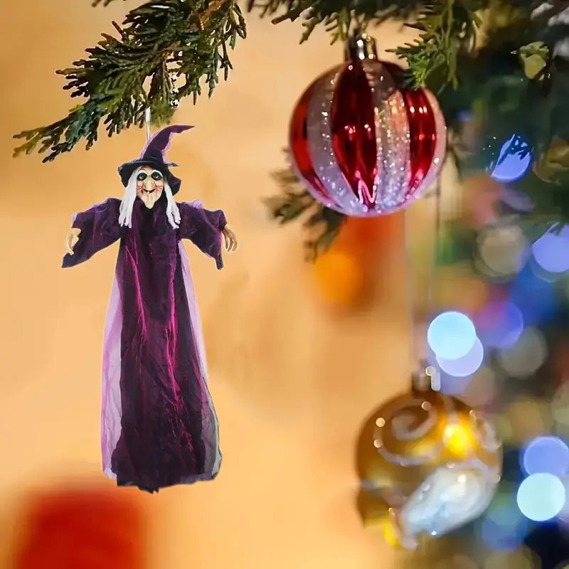 Acrílico de Halloween, personalidad creativa, colgante de bruja, nuevo producto transfronterizo, decoración de espejo retrovisor interior plano, colgante