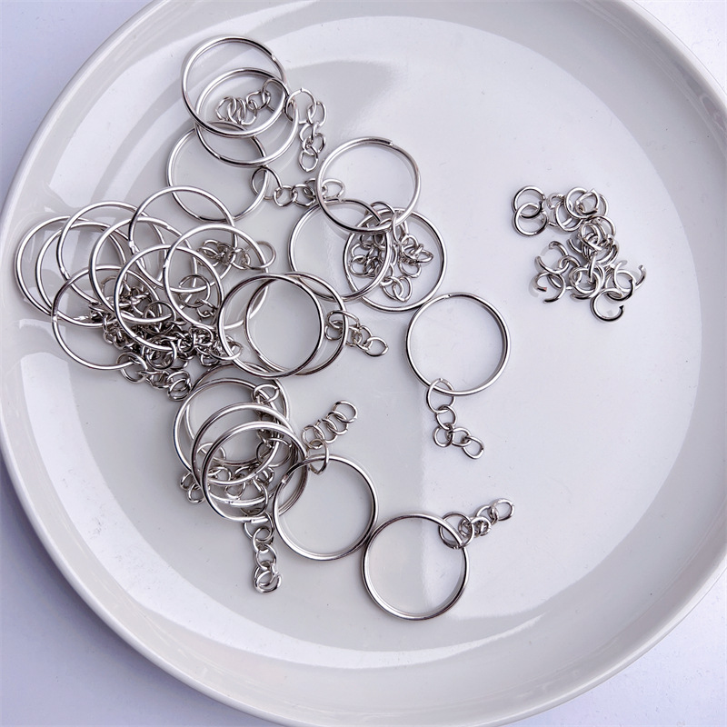 Acrílico DIY pegamento pieza caja de almacenamiento bisagra manija cristal cabeza PP clip pin llavero Accesorios al por mayor