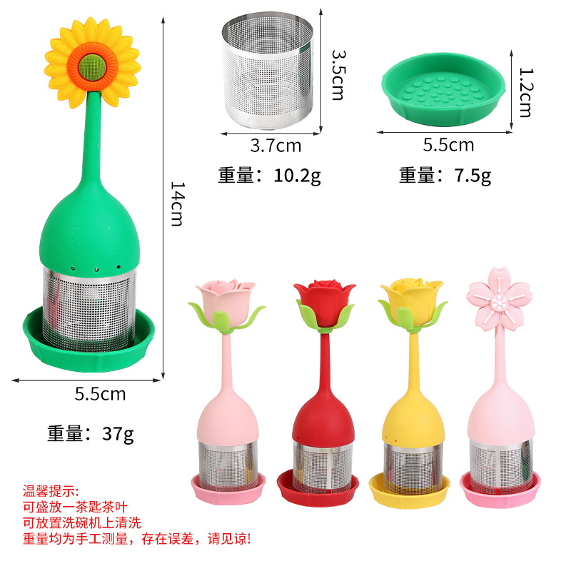 Infusor de Té de Silicona y Acero Inoxidable Resistente a Altas Temperaturas