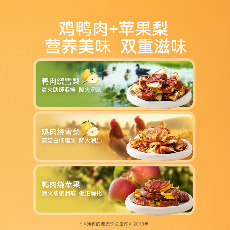 Perro carne de pato alrededor de Sydney para aliviar los bocadillos molares resistentes a la mordedura Teddy perro pequeño delicioso alimento de entrenamiento de recompensa para mascotas