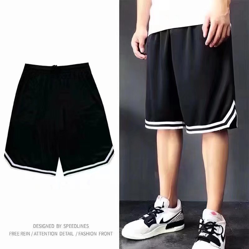 Verano 2022 pantalones cortos de seda de hielo sueltos delgados pantalones cortos de baloncesto para hombres TikTok estudiante pantalones casuales de moda