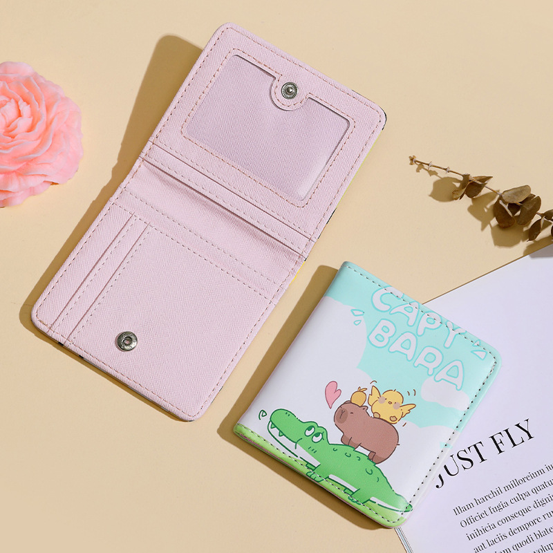 스냅 버튼 80% off 지갑 - 악어 카피바라