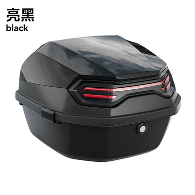 Cross-Border Popular Electric Vehicle Trunk, Universal Thickened and Enlarged Version, Electric Vehicle Tail Box, Scooter Rear Trunk (Motorcycle Safety Supplies) - plus-explorer-black-send-installation-accessories-single-tail-box