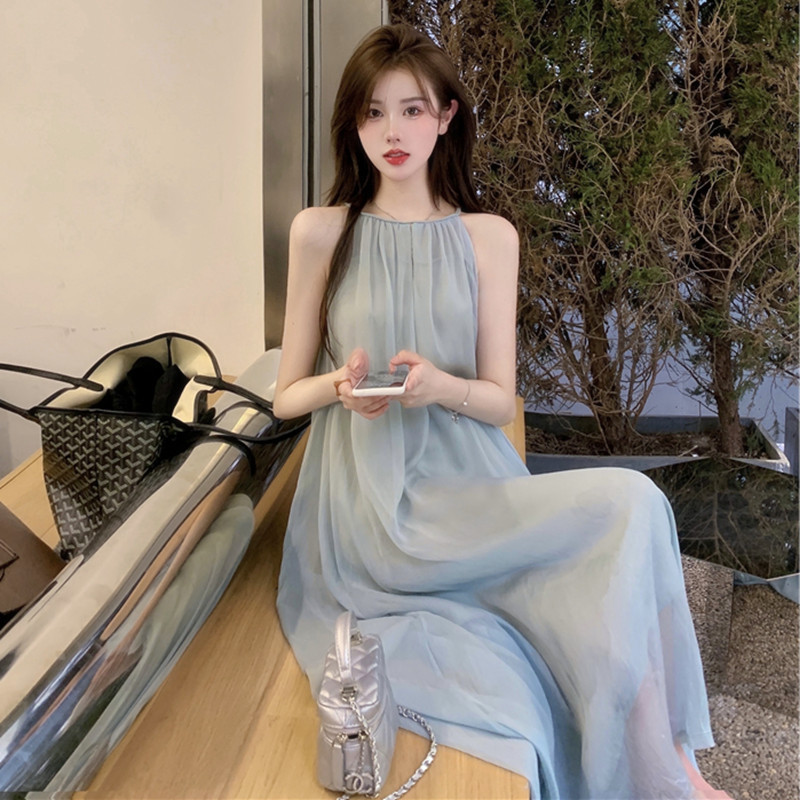 Erhai 여행 여자의 슈퍼 요정 옷 Sanya 여행복 비치 원피스 보헤미안 해변 휴가 원피스