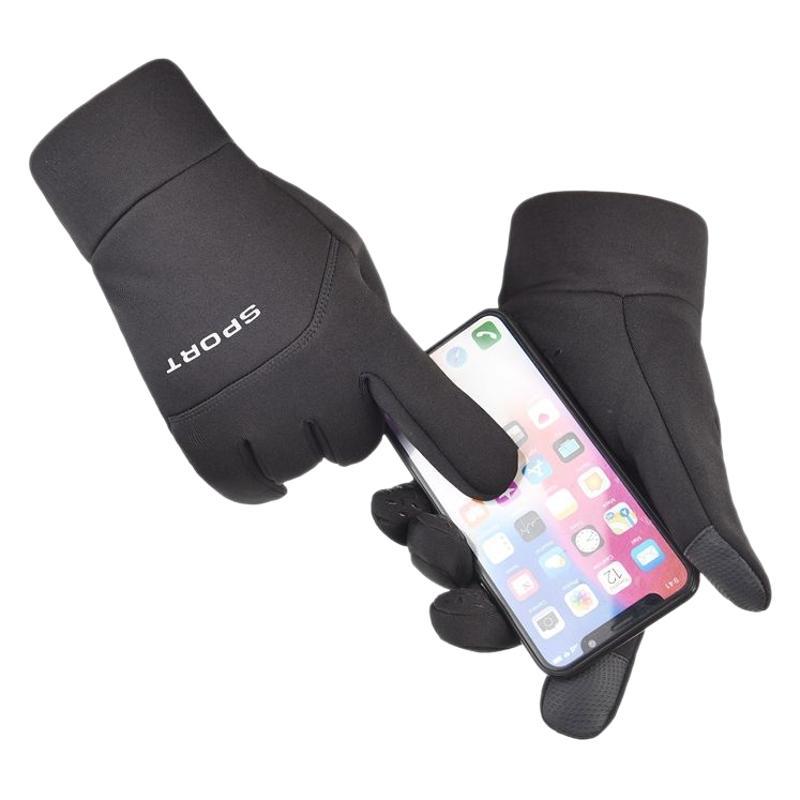 Guantes impermeables a prueba de viento para hombres antideslizantes de otoño y invierno más guantes de terciopelo grueso mayorista pueden agregar publicidad