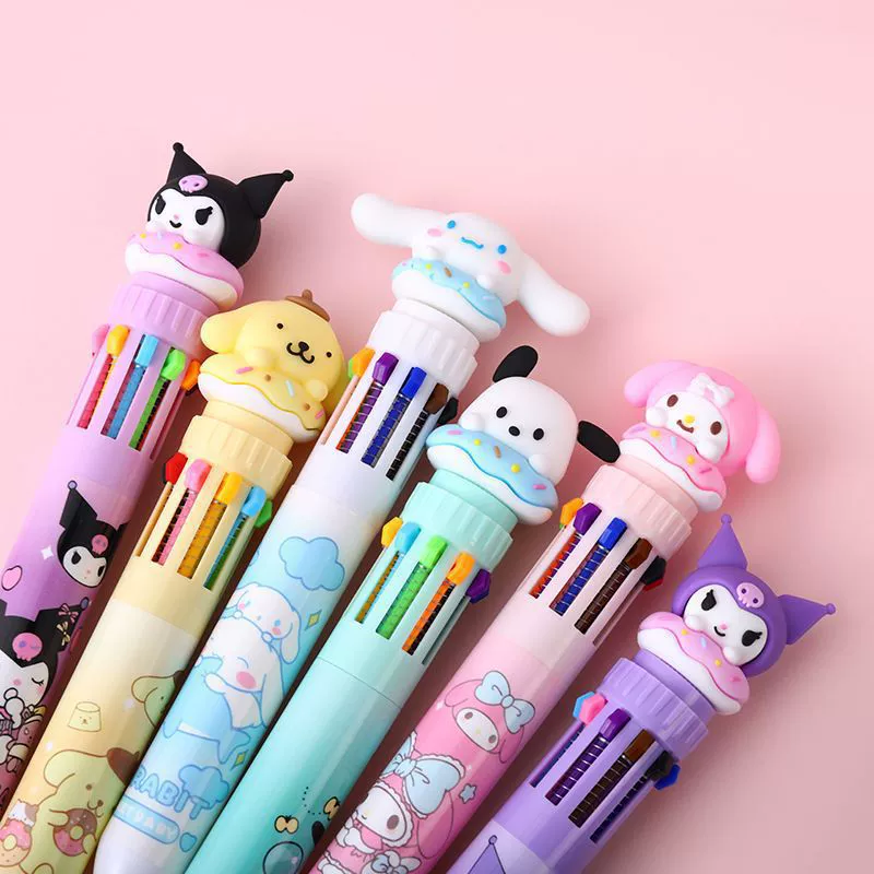 Sanrio, креативная милая многоцветная ручка шариковая высокого качества для студентов
