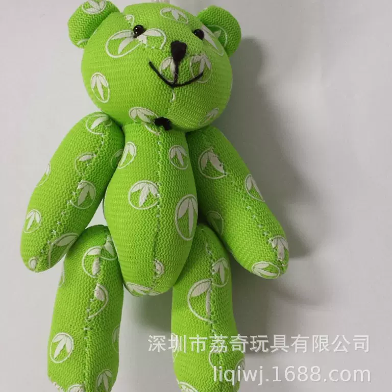 卡通可爱关节小熊玩偶泰迪熊蝴蝶结小熊挂件小号衣服花束配饰毛绒