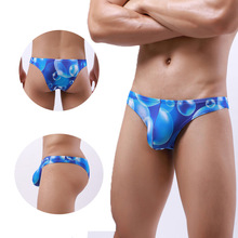 男士青年时尚印花内裤印花小三角裤性感比基尼款小内裤批发男泳裤