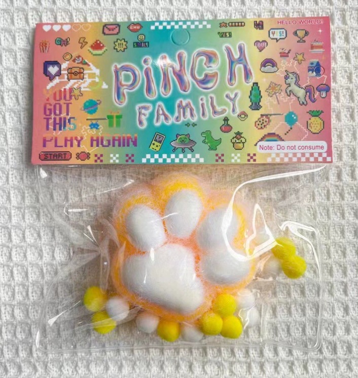 Pata de gato de sal marina Pellizca Le Xiaohongshu El mismo estilo Artezo de descompresión de barro Juguete de garra de gato Garra de gato de cristal Pellizca