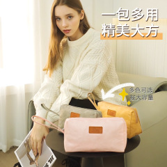 Cross-border DuPont Paper Tote Makeup Bag, Vintage Travel-Ready Waterproof & Portable Washable Kraft Paper Toiletry Organizer