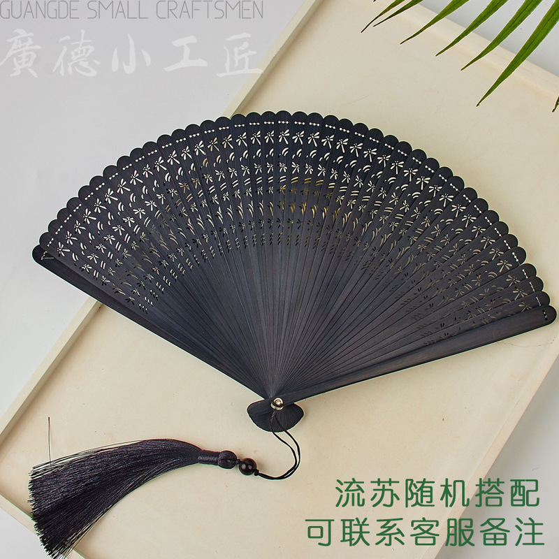 全竹折扇新中国風ミニ扇子古風チャイナドレス小折扇レトロ持ち歩き折り畳み扇女|undefined