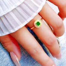 ��ؐ��錚 18K���Ƕ������ĸ�G��ʯ0.5��������1.22������Ʒ