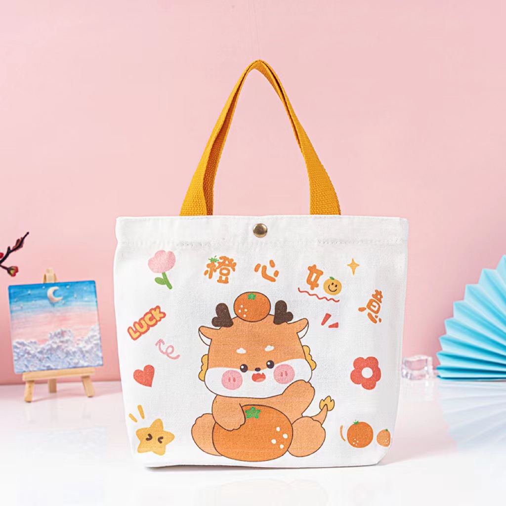 Bolsa de regalo de graduación de niños bolsas de lona portátiles de dibujos animados estudiantes bebés regalo de cumpleaños bolsa de lona spot