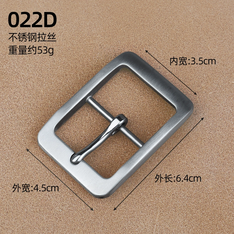 Belt Buckle, Stainless Steel 3.5 cm, Polished Pin Buckle for 3.3–3.4 cm Belts
