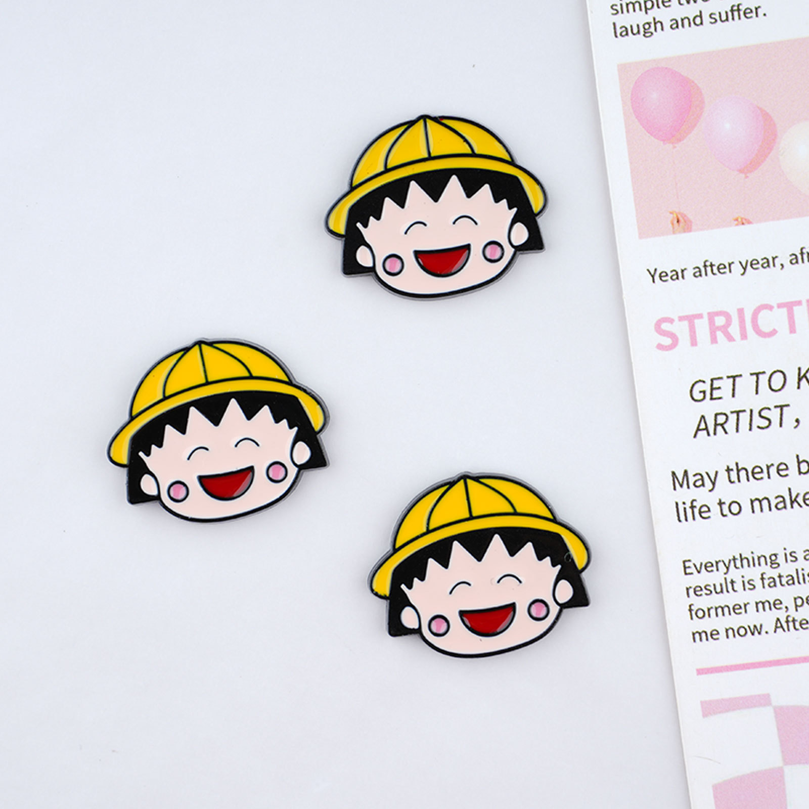 漫画カラフルな小さなボールスターレター diy 合金パッチヘアピンジュエリー携帯電話ケース下駄アクセサリーバッチ