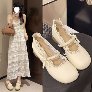 French Mary Jane Shoes for Women 2025 Spring, Summer and Autumn New Retro Women's Shoes with Gentle Elegant Skirt Pumps