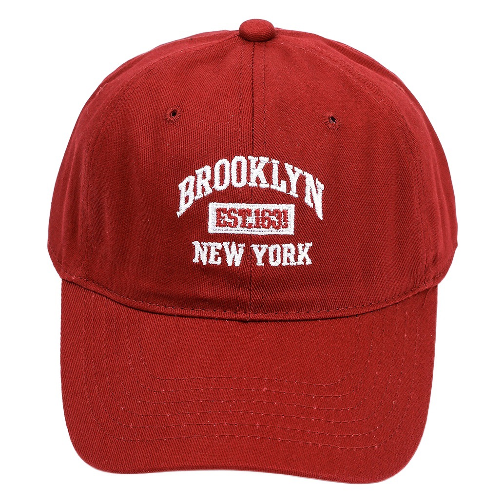 Carta de color sólido bordado gorra de béisbol de las mujeres borde curvo estilo coreano simple todo-fósforo casual tapa suave tapa enarbolada
