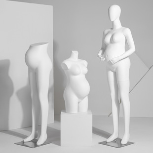 Factory Direct Delivery Pregnant Woman Model Half Body Display Big Belly Female Model Display Props Window Shelf Matte White