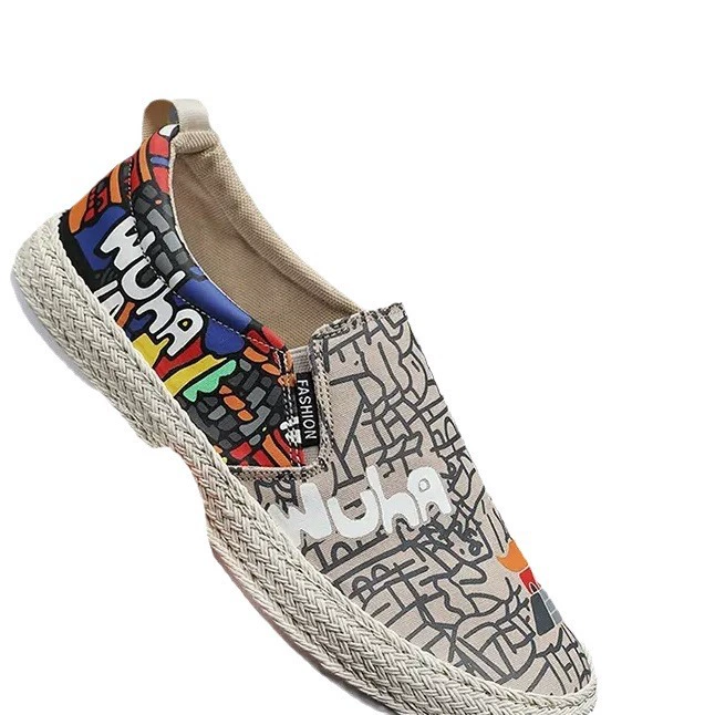 Cloth summer trend universal footwear, sneakers for leisure, deodorized sports shoes, slip-ons
