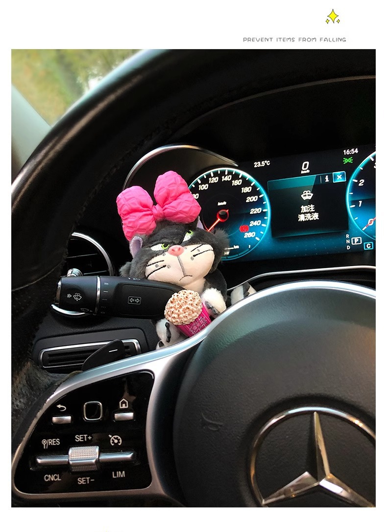 Car Steering Wheel Gaiter Decorative Doll Doll Lucifer Central Control Wiper Ornaments Cute Plush Car Interior