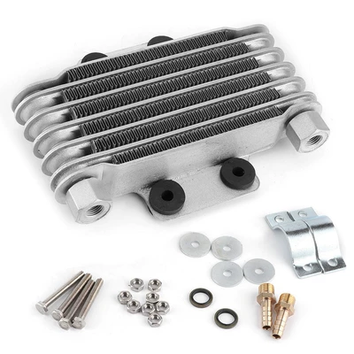 Motorcycle 100-250Cc Off-Road Cross-Country Oil Cooler Oil Radiator Black Silver Standard Model (Motorcycle Safety Supplies)