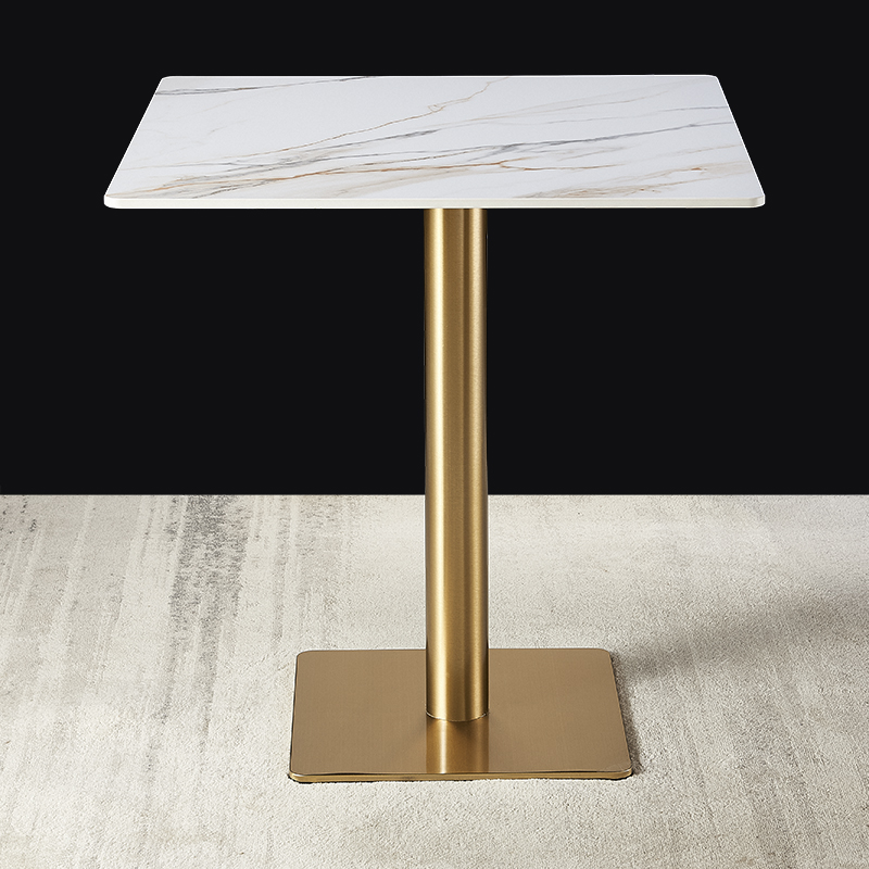 I1意式岩板小方桌简约家用阳台售楼部餐厅酒店奶茶店大排档户外桌