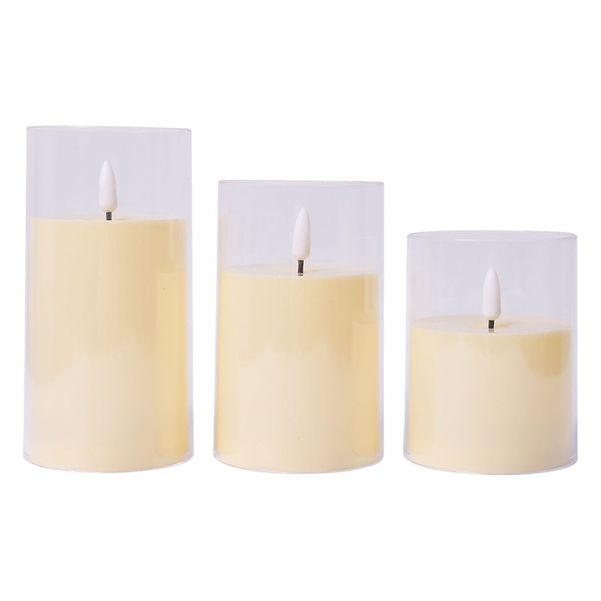 LED vela electrónica simulación plástico sin humo taza cera blanca Navidad cumpleaños boda atmósfera diseño lámpara de la vela