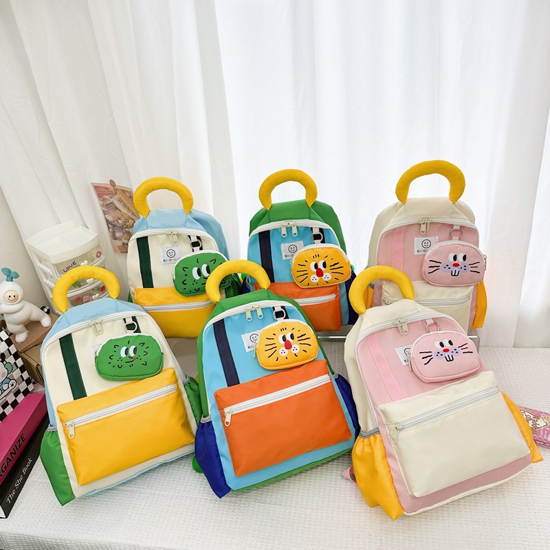 Jardín de infantes ligero con colgantes bolsas escolares de estudiantes de tendencia colorido mochila infantil caricatura lindas mochilas para niños y niñas