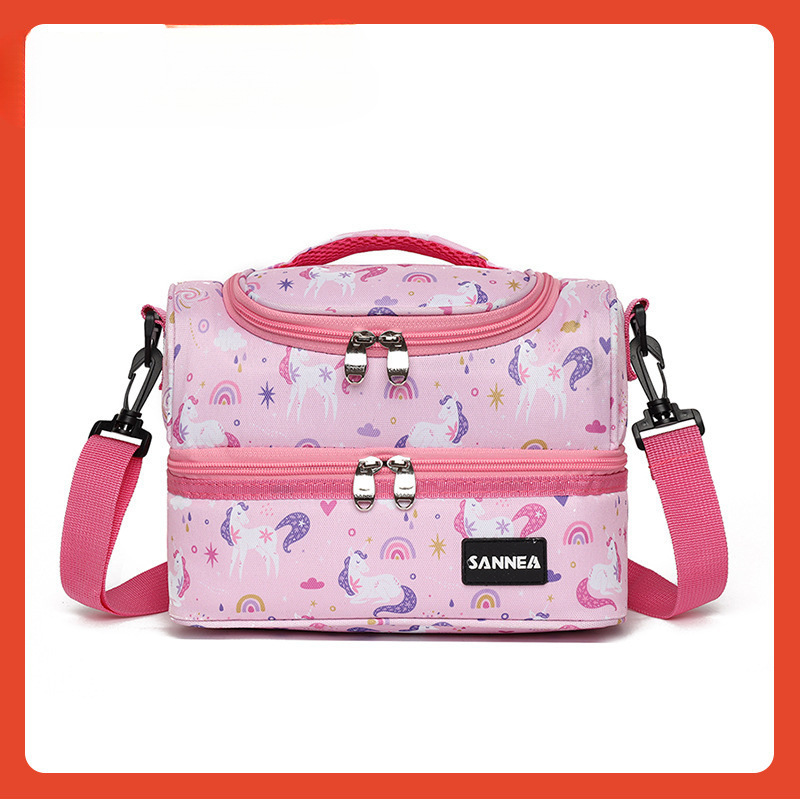 Crossbody New Large-Capacity Fresh-Keeping Children's Bag Portable Lunch ✅ Student Thermal Insulation Lunch Bag Thermal Insulation Printing E18