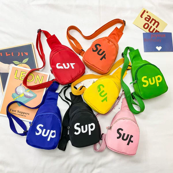 2023 New Korean Style Children's Chest Bag Fashion Trendy Children's Crossbody Bag Key Coin Purse Cute Kindergarten Backpack