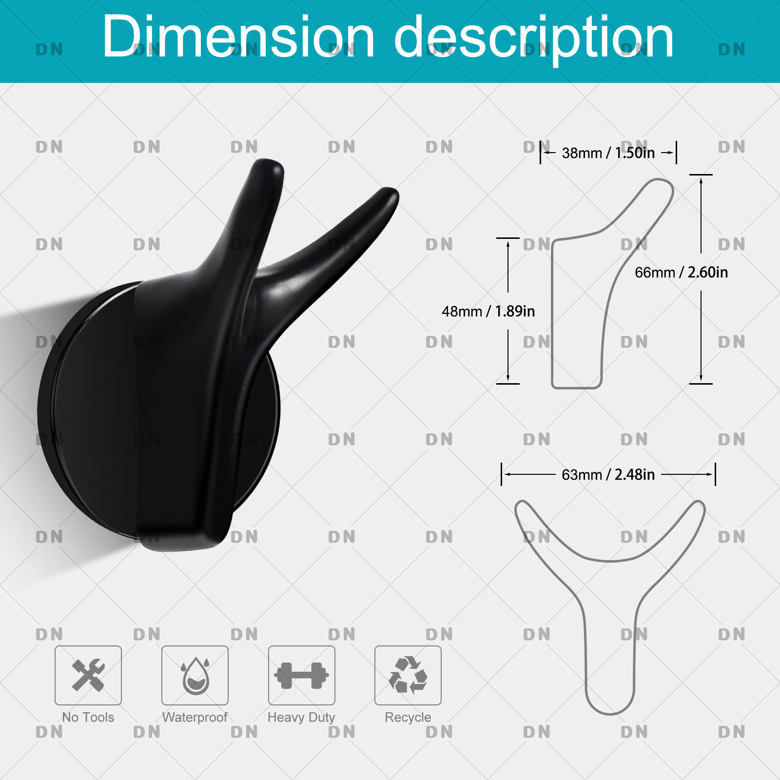 Gancho de hierro magnético fuerte Garland imán gancho magnético cocina y baño refrigerador gancho magnético