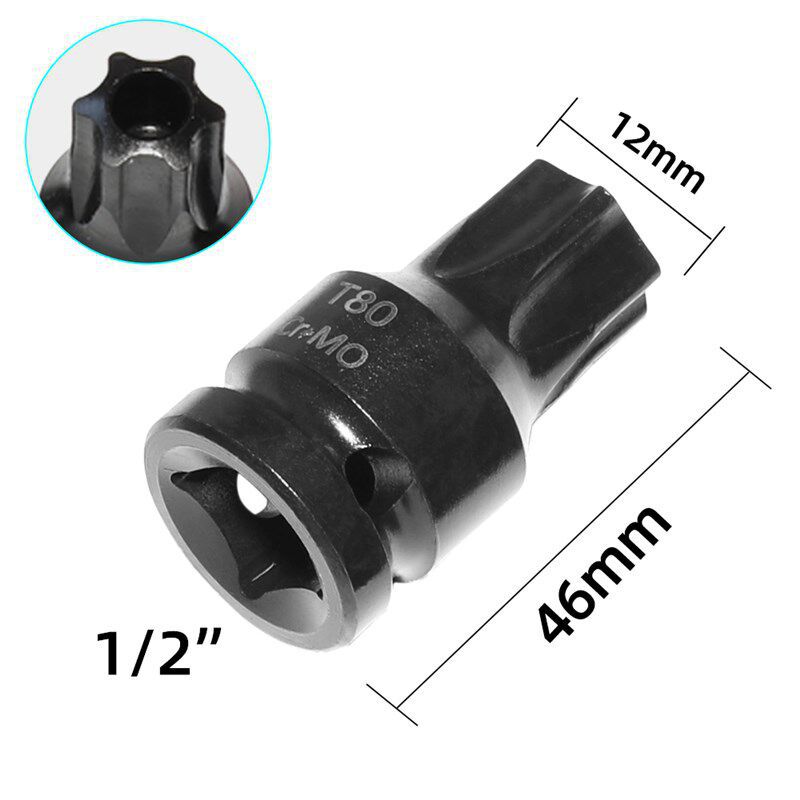 45 cabeza de manga de seis flores alta llave eléctrica 1 / 2 mangas de tornillo neumático gran cañón de aire de seis flores serie T