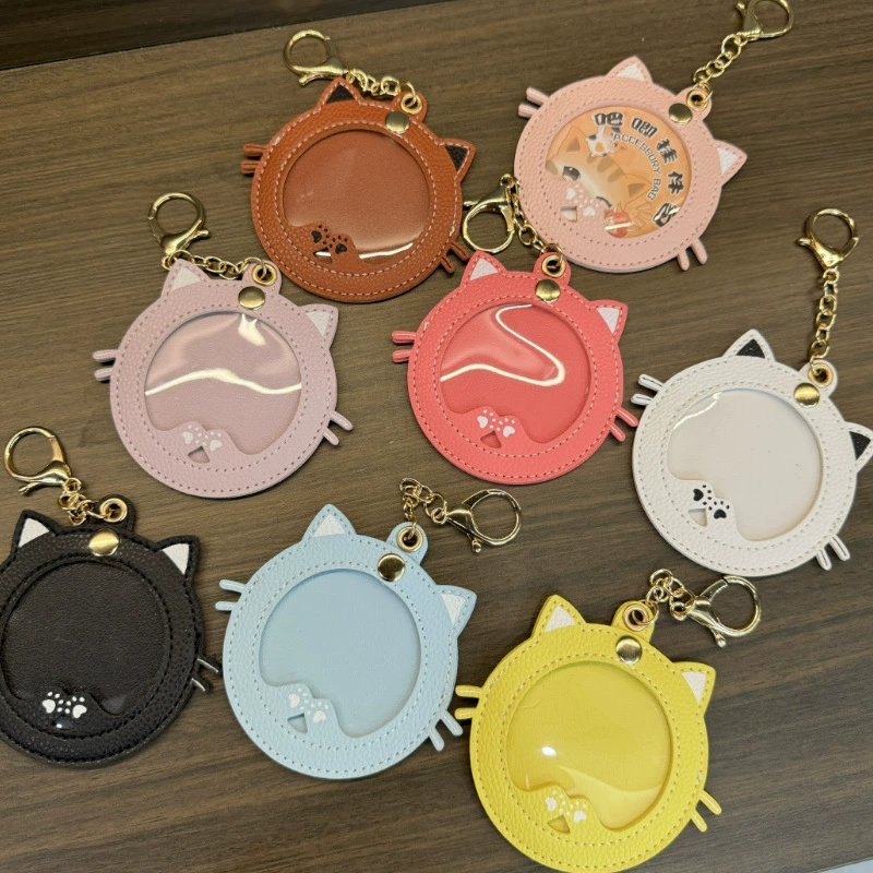 П pendant драгоценная мышка-котик, PVC и кожа с металлической пряжкой, диаметр 58/75 мм