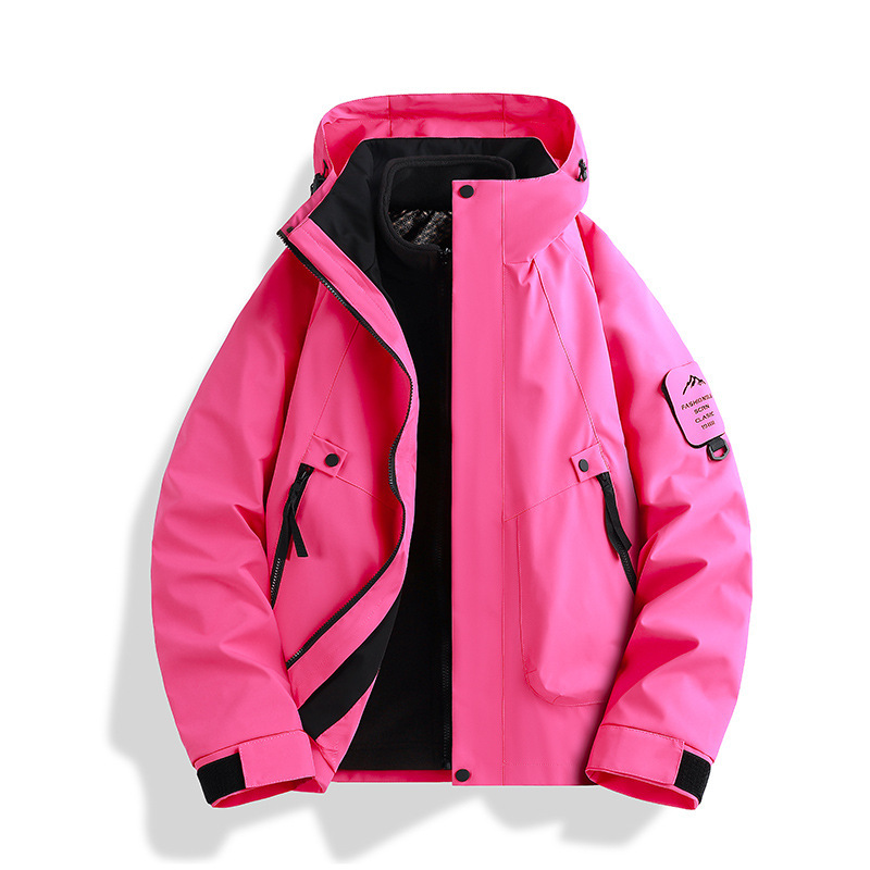 新款冲锋衣女三合一防风防水户外登山服男可拆卸外套团购定制logo|undefined