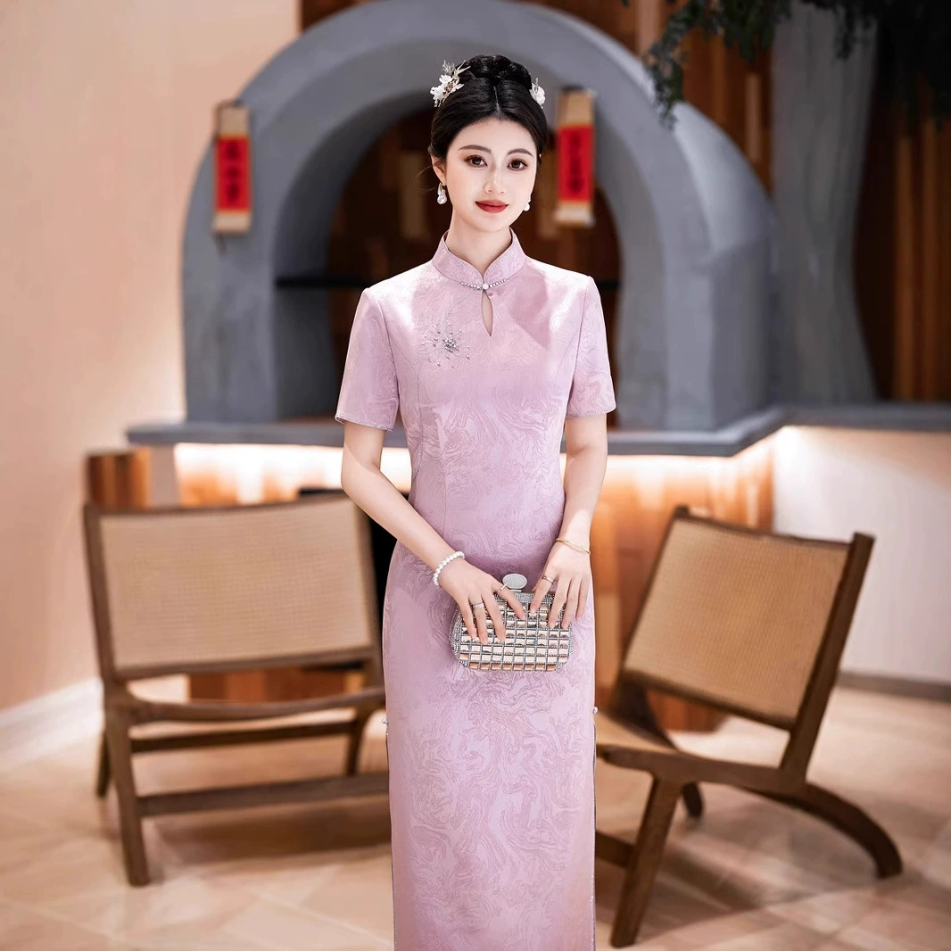 2025 новый ацетат жаккардовый воротник с капельками воды Новый китайский порошок для девочек