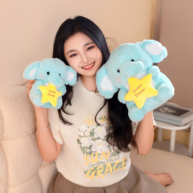 Nuevo buen día elefante juguete de peluche acompañado muñeca tranquilizadora muñeca agarrar muñeca decoración del hogar