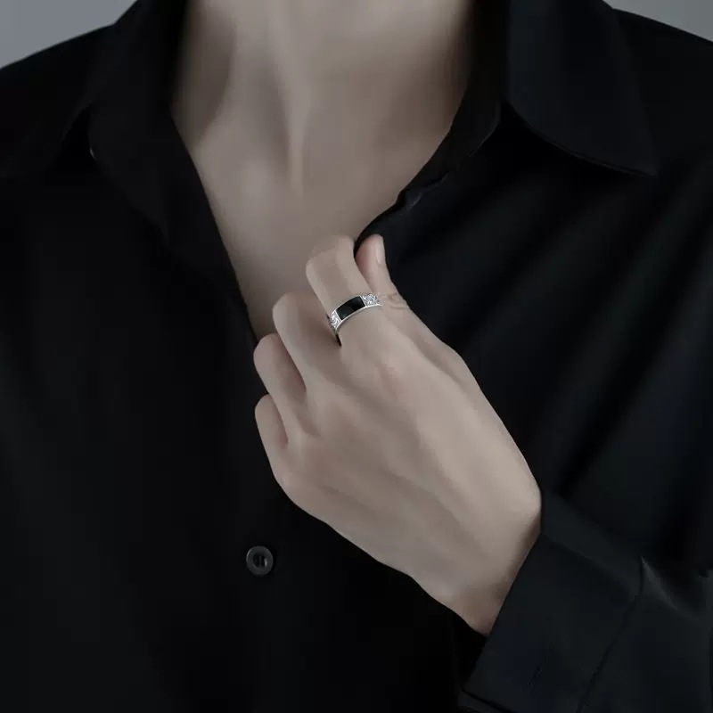 5g Weight Retro Geometric Copper Plating Men's Open Rings
