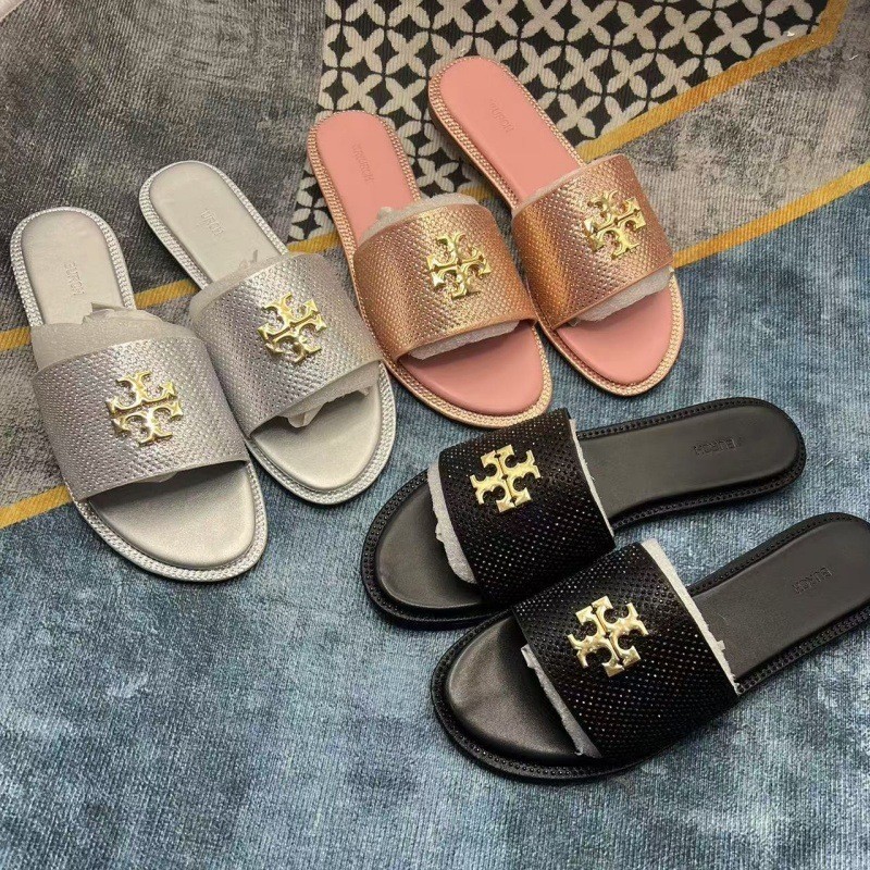 Foreign Trade European and American 2025 New Woven Flip-Flops Versatile Metal Buckle Flats Sandals Lazy Beach Shoes