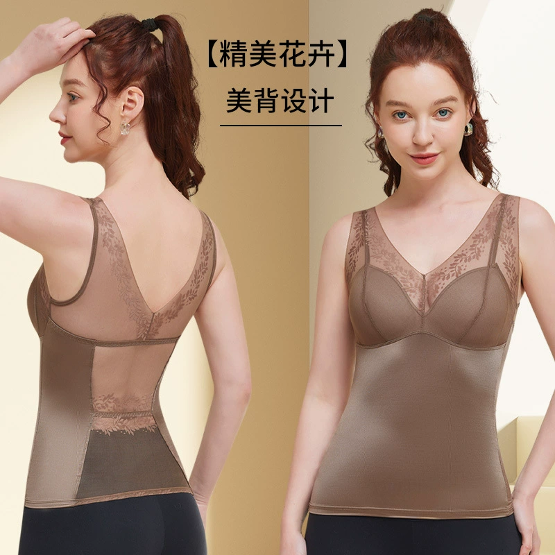 Шелковый чехол, Сексуальный Атласный Женский жилет с V-образным вырезом, кружевной шитье, износостойкий бюстгальтер, фиксированная подставка, универсальная Красивая спина