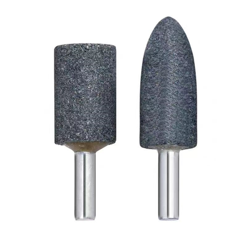 broca de corindón marrón broca de molienda cilíndrica cónica taladro eléctrico broca de molienda eléctrica de metal de 6 mm de mango