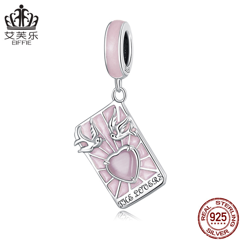 Aifle 人気の神秘的なタロットペンダント diy ブレスレットビーズ s925 スターリングシルバールースビーズジュエリーアクセサリー卸売