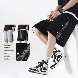 Cashew Flower Buckle Casual Shorts Men's Summer Thin Loose plus size All-match Outer Wear Fashionable Sports Pants