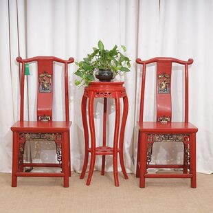 Chinese Vintage Antique Solid Wood Single Chair Official Hat Chair Living Room Master Chair Household Single Backrest Armchair Available in Stock