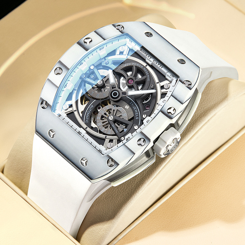 Bugatti brand watch men's new carbon fiber series double-sided hollow automatic waterproof luminous watch